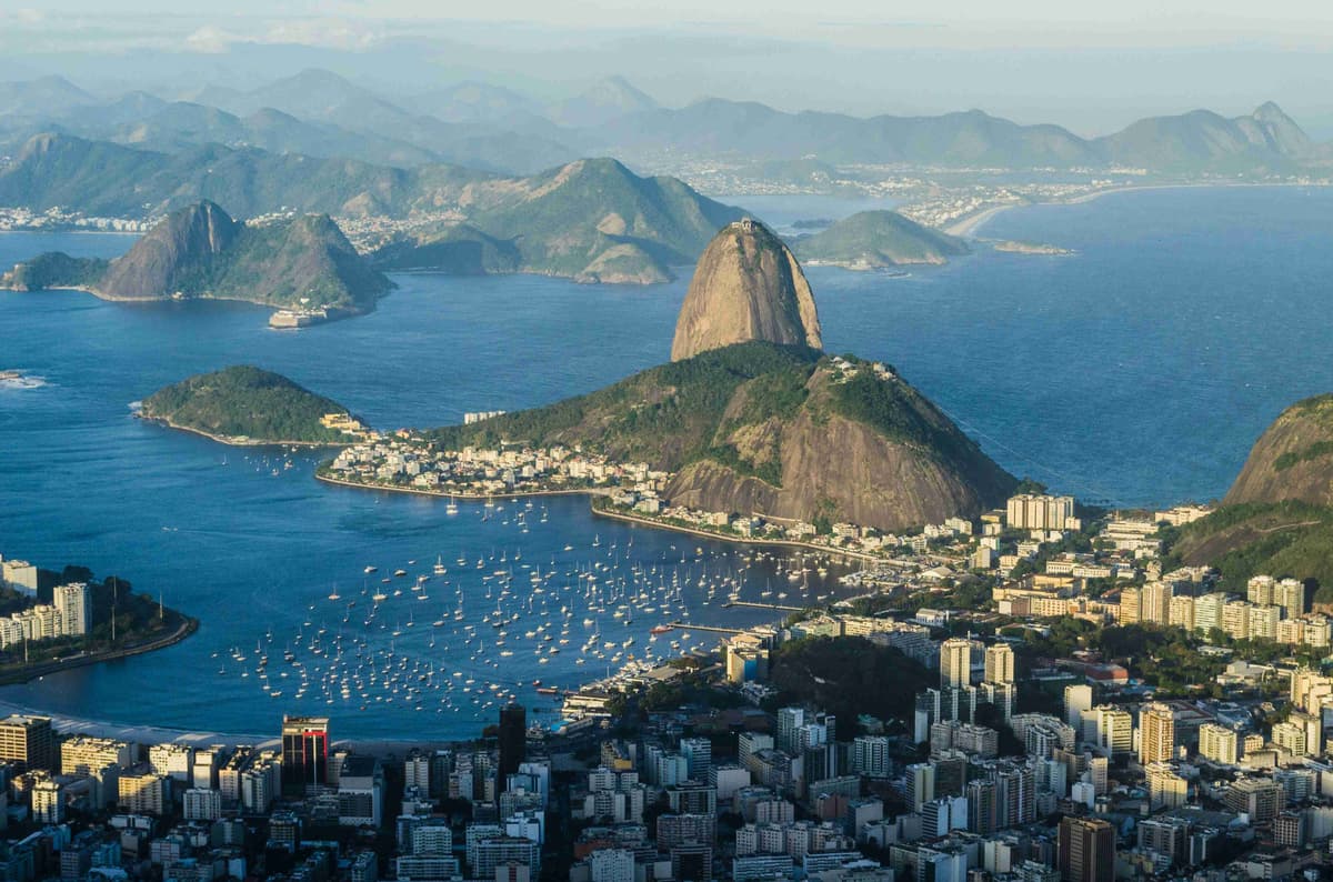 Panoramic View of Rio de Janeiro with Mountain Backdrop