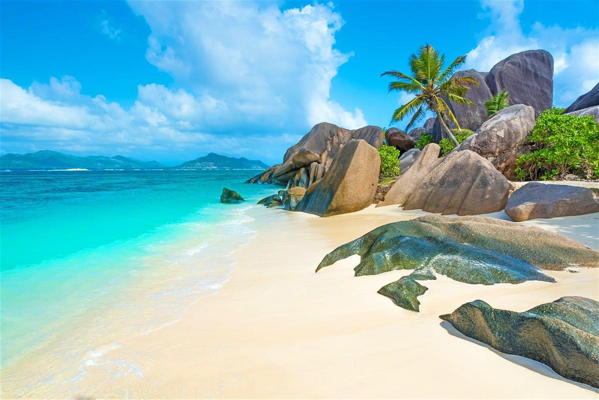 Seychelles illustrazione di sfondo