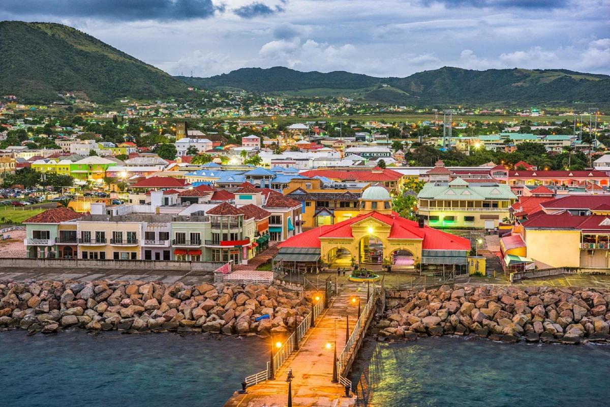 Saint Kitts and Nevis fono iliustracija