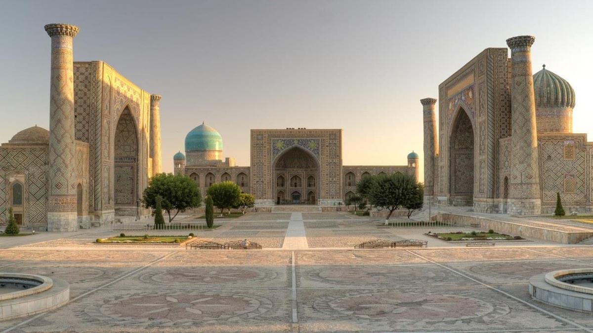 Uzbekistan ilustrasyon sa background