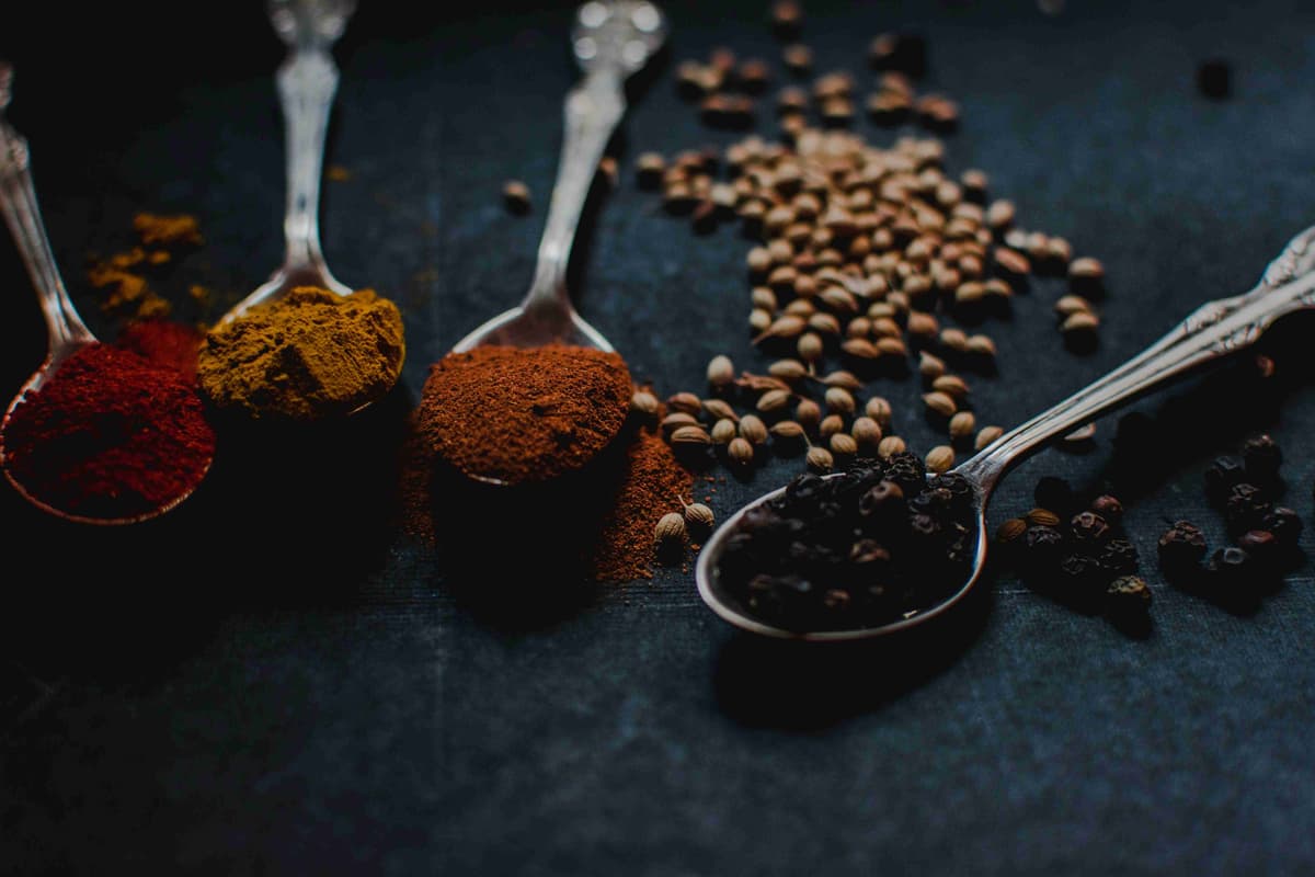 Aromatic Spices on Dark Background