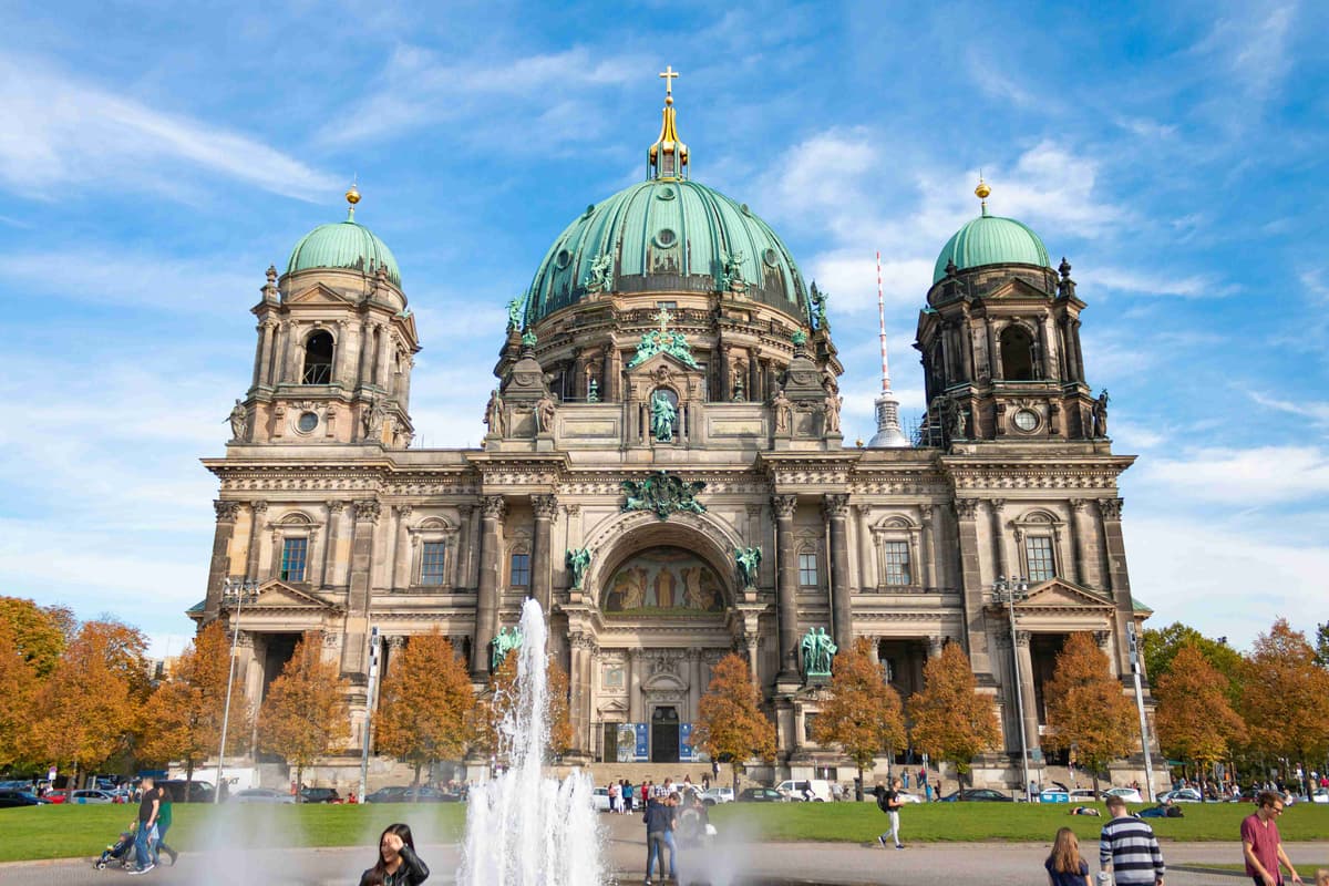 Berlin Cathedral with Fountain in Foreground