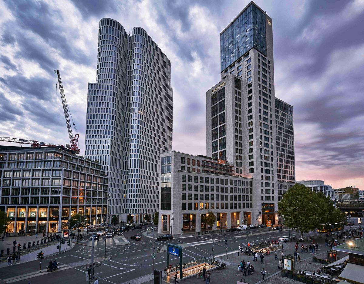 Berlin Cityscape with Modern Architecture at Twilight