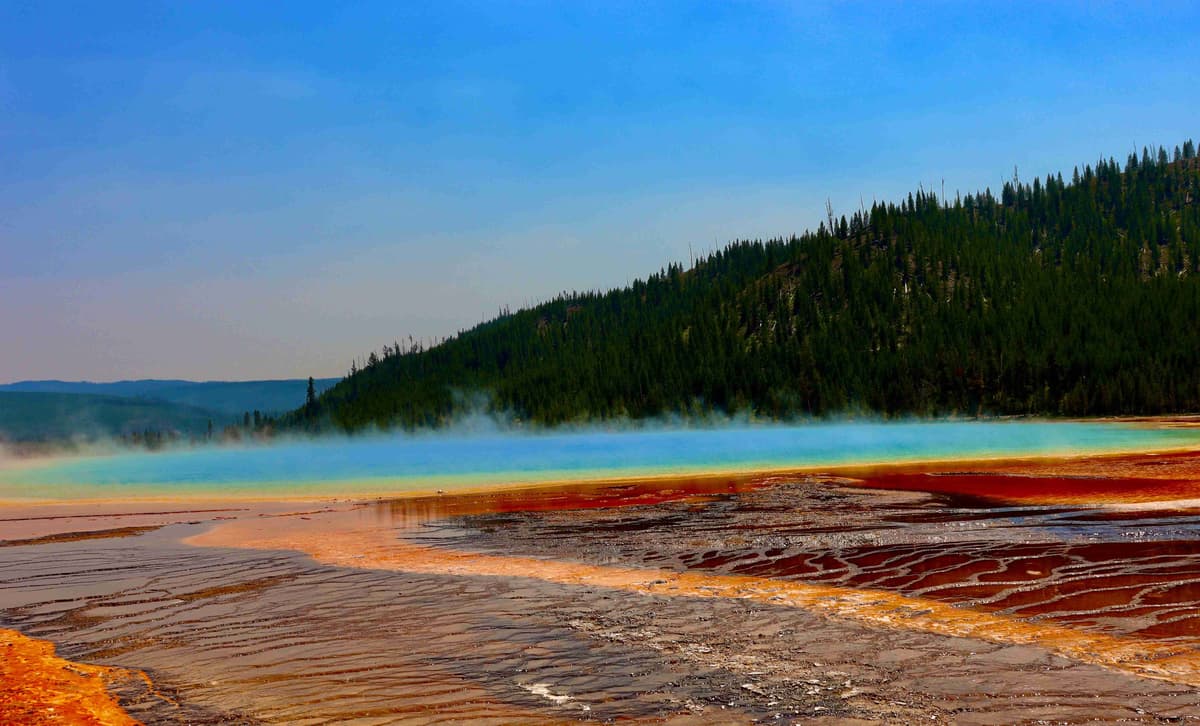 Colorful Geothermal Pool in Yellowstone National Park
