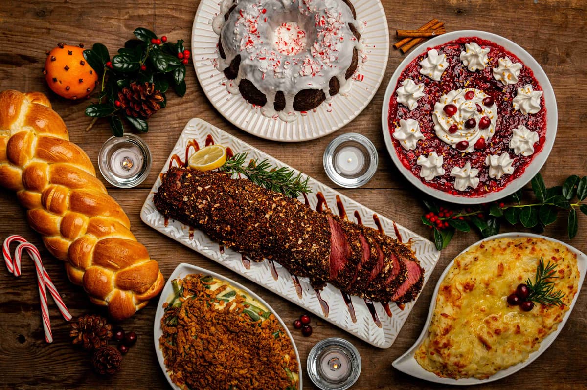 Festive Holiday Feast Spread