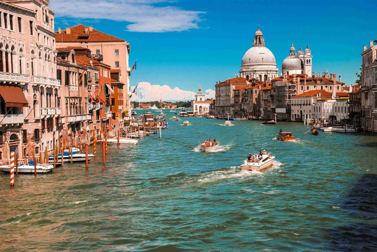 Grand Canal Venice with Boats and Architecture