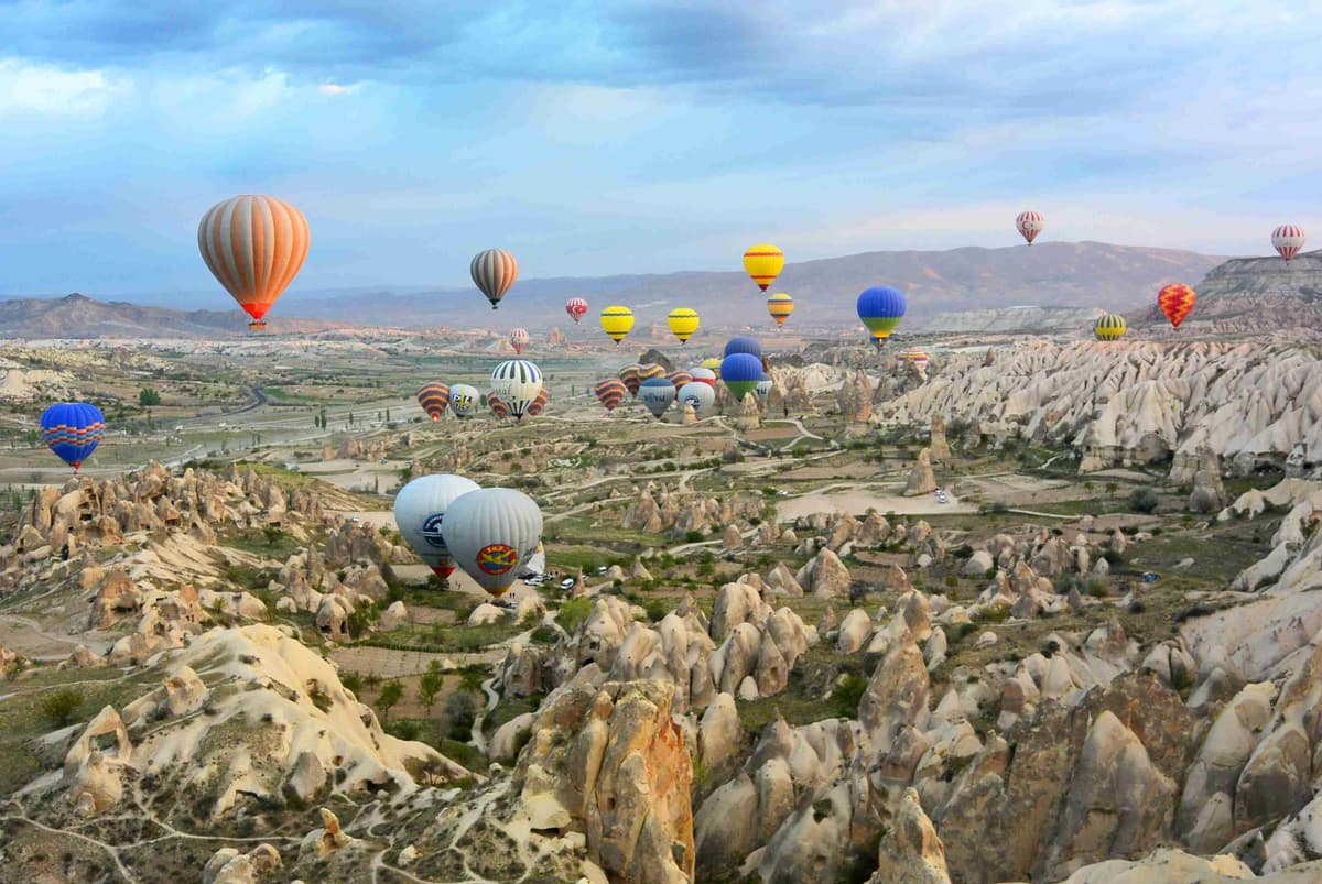Hot Air Balloons Over Cappadocia Turkey