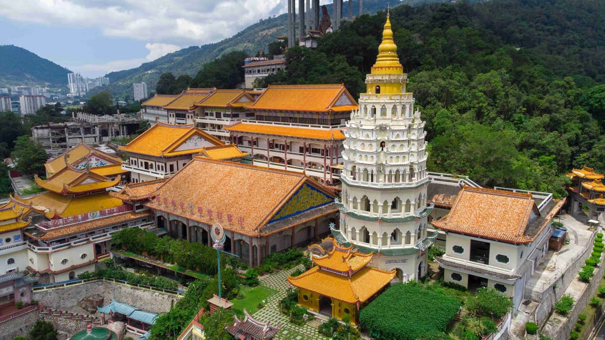 Kek Lok Si Temple Aerial View Penang