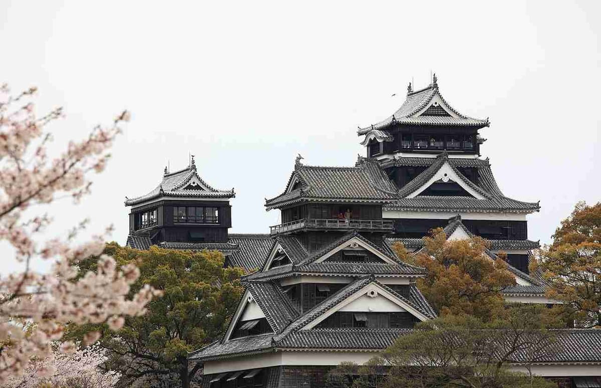 Hrad Kumamoto, prefektúra Kumamoto, Japonsko