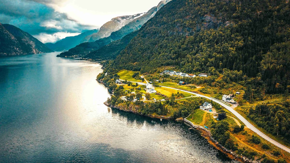 Lush Fjordside Village Norway