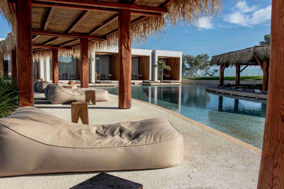 Luxury Poolside Lounging Area