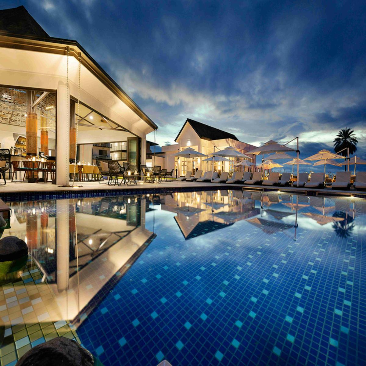 Luxury Resort Swimming Pool at Twilight