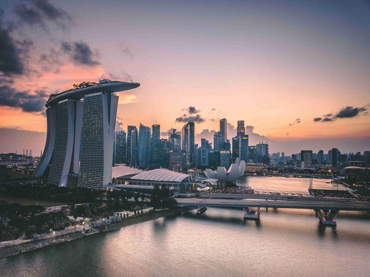 Marina Bay Sands Singapore Sunset