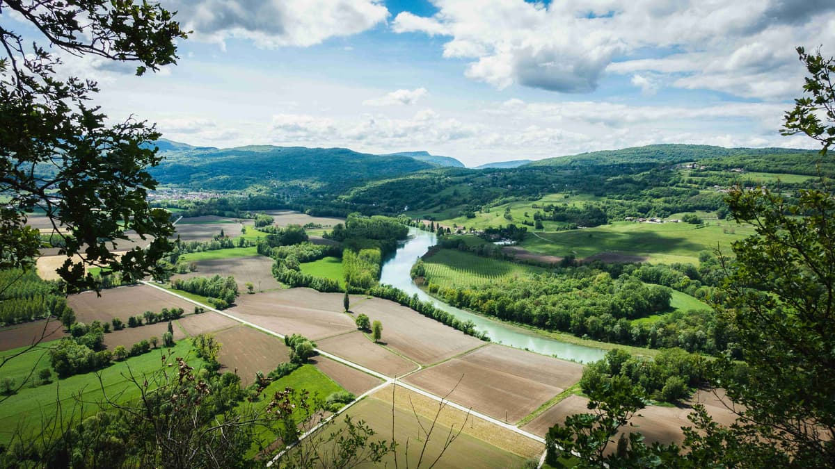 Panoramic River Valley View France