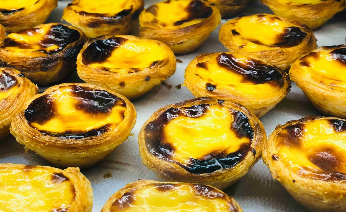 Portuguese Custard Tarts Closeup