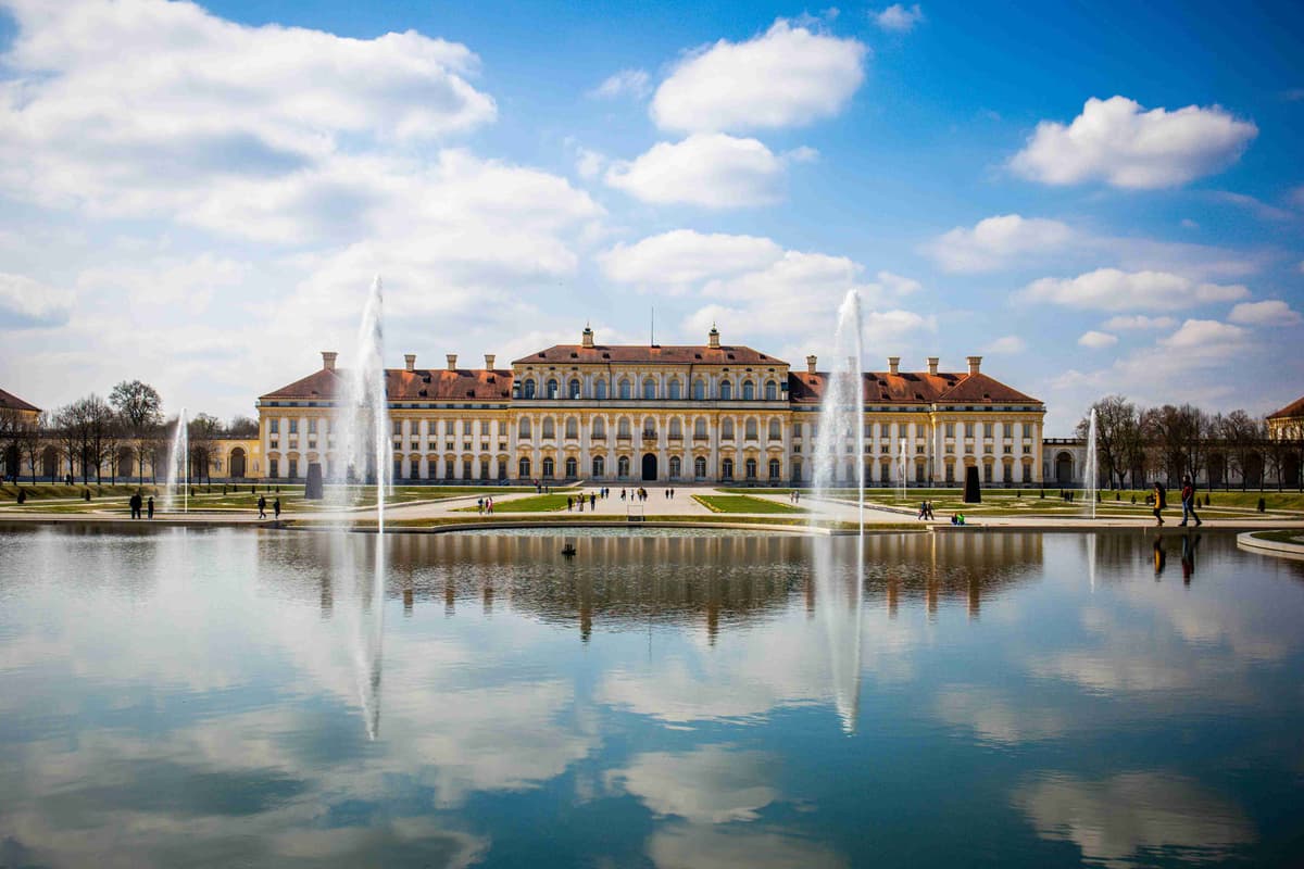 Schleissheim Palace with Reflecting Fountain Munich