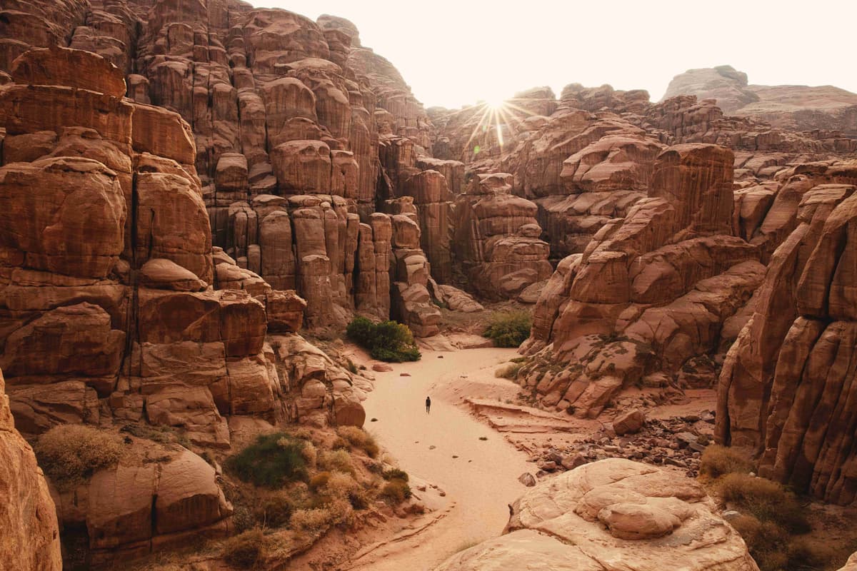 Sunrise Among Rugged Desert Canyons