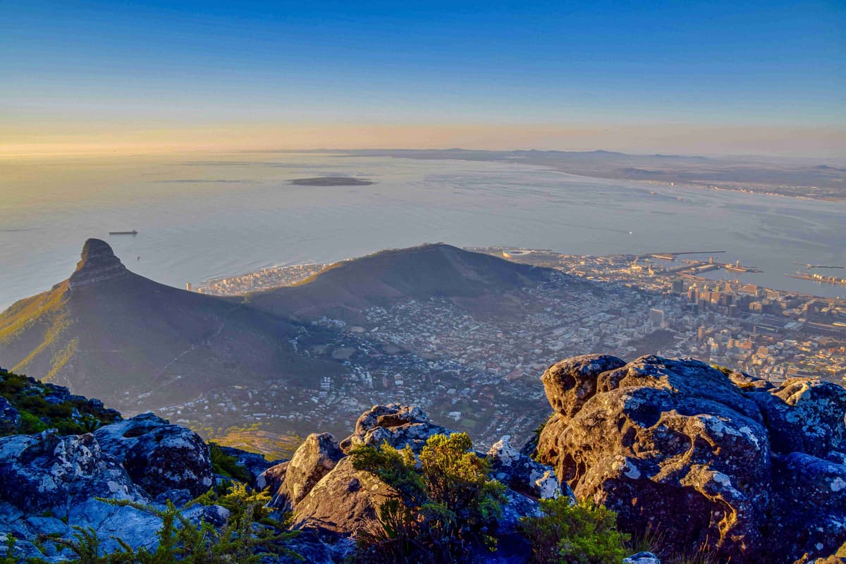 Sunrise View Over Cape Town and Lions Head