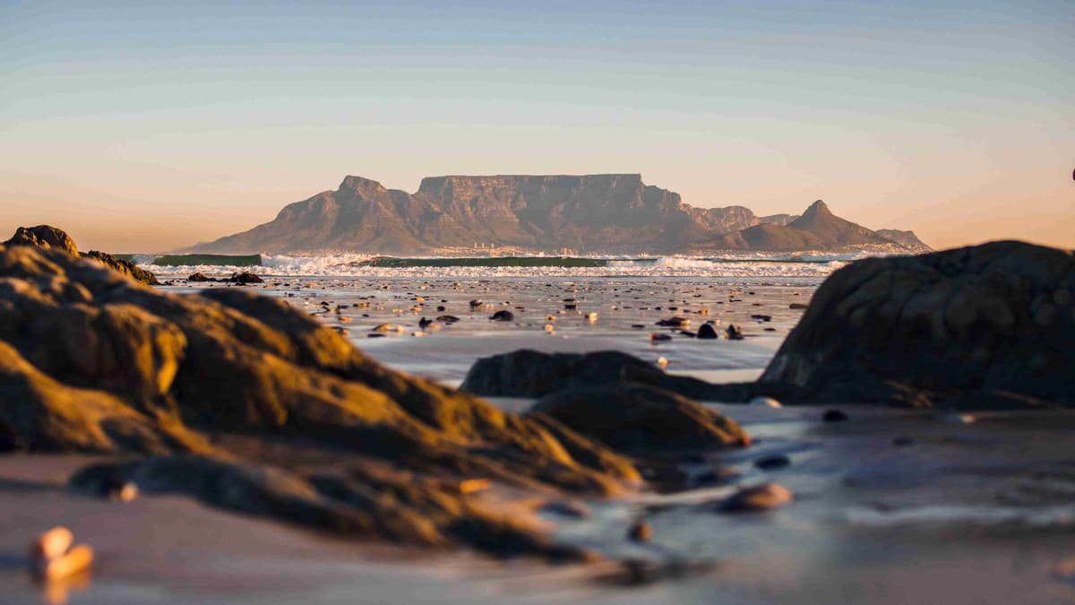 Table Mountain View from Beach