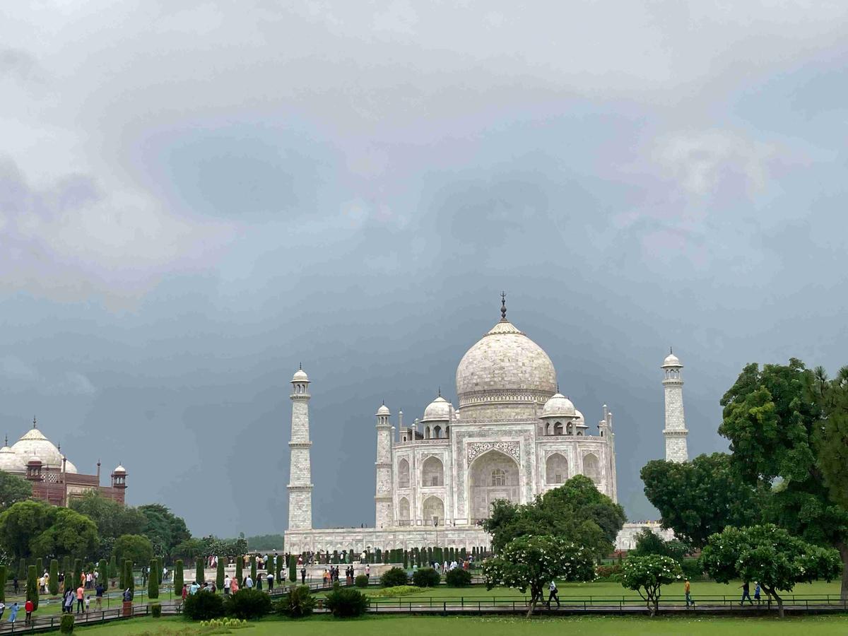 Taj Mahal Under Grey Skies