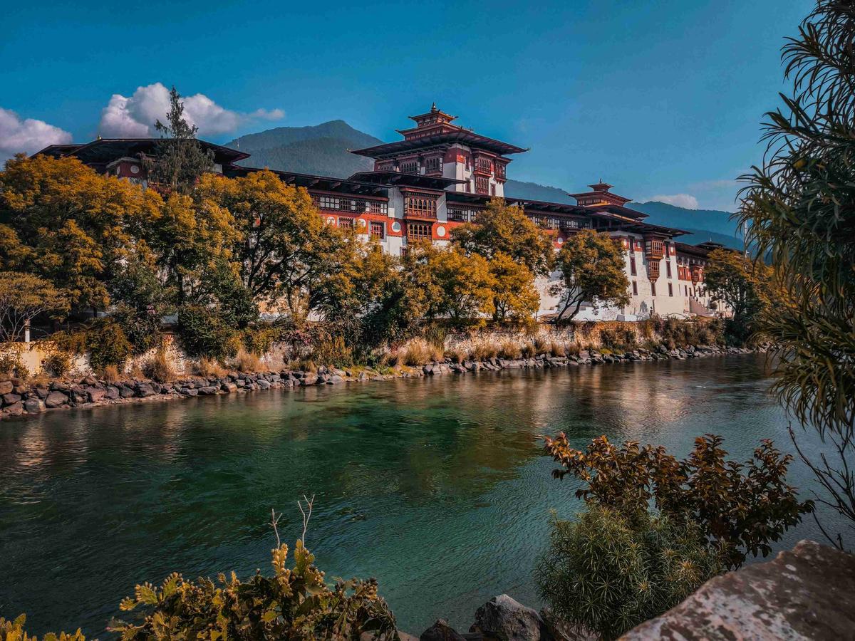 Traditional Architecture Monastery by the River