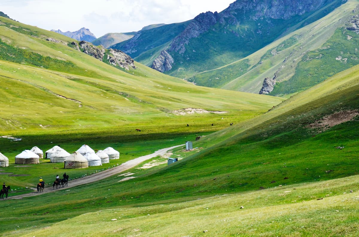 Kyrgyzstan Hintergrundillustration