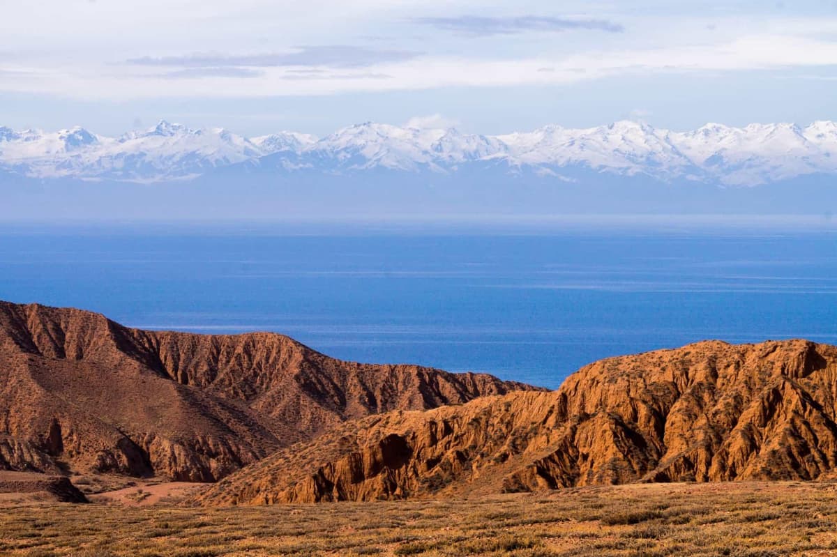 Kyrgyzstan bakgrundsillustration