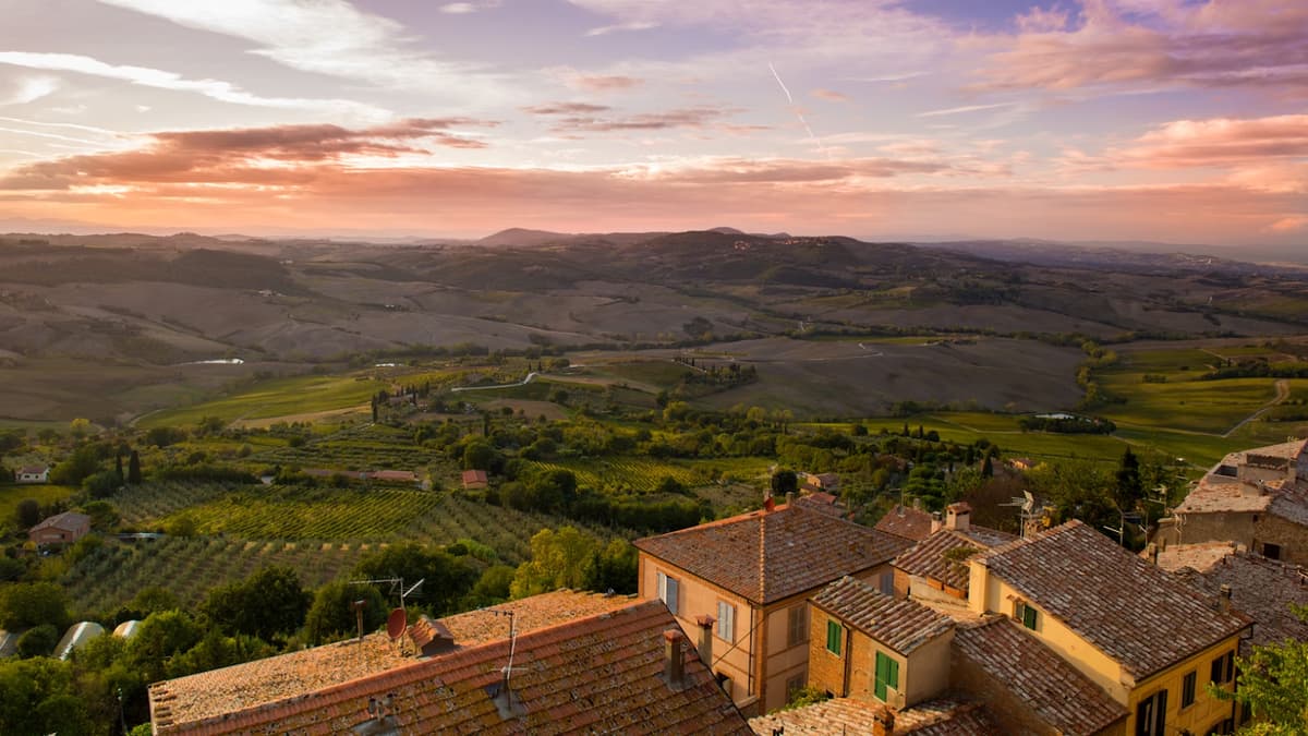 Sunset Over Tuscan Countryside