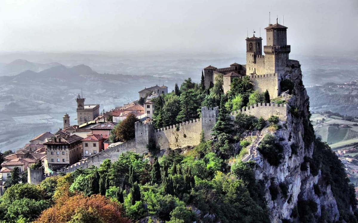 San Marino ব্যাকগ্রাউন্ড ইলাস্ট্রেশন