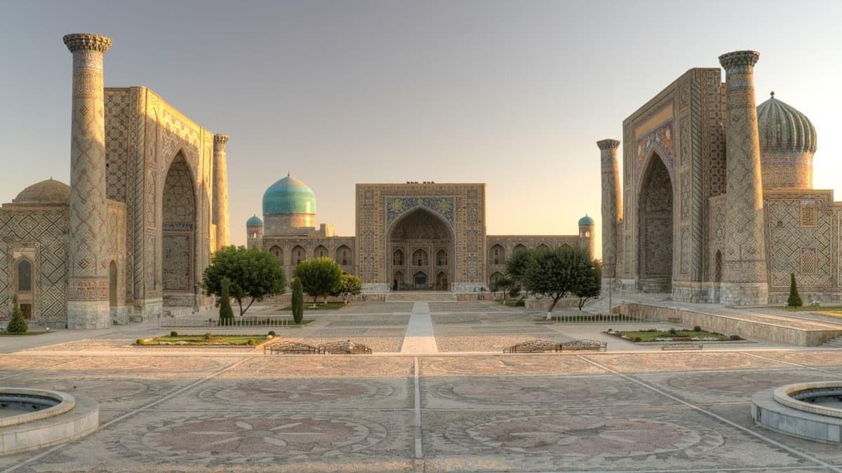 Uzbekistan bakgrundsillustration