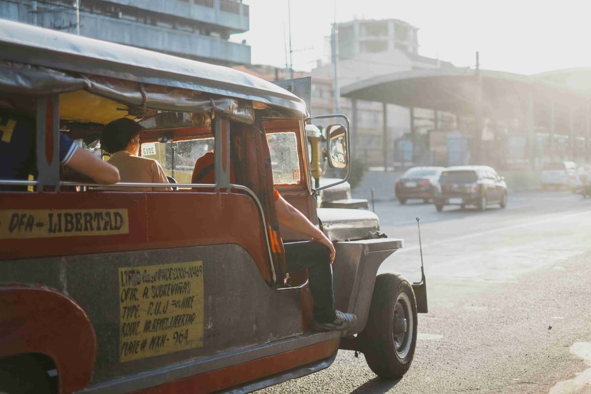 people riding on jeepney