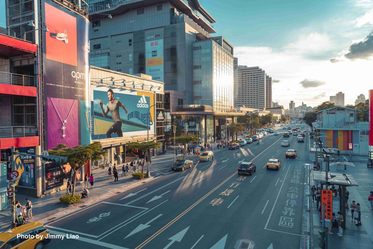 Ulice mesta Taiwan - sprievodca požičovňami áut