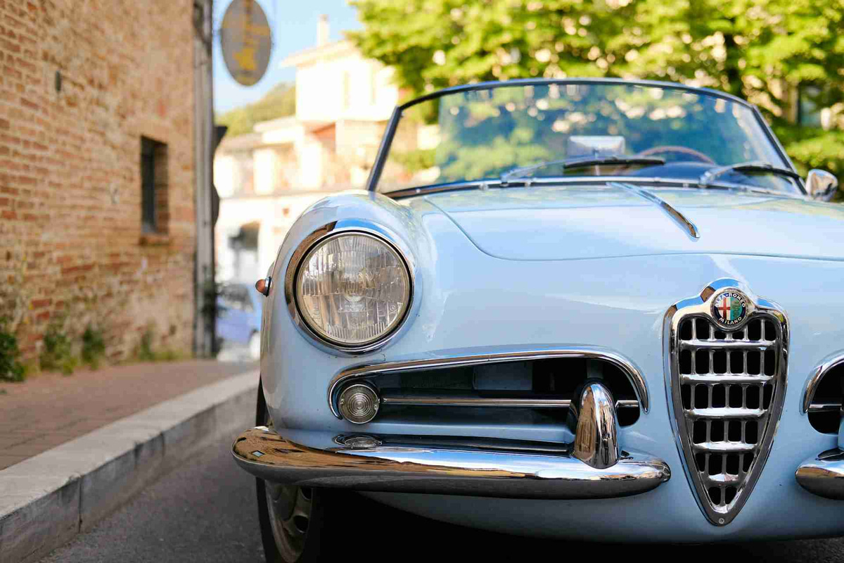 Classic Alfa Romeo Front View on Street